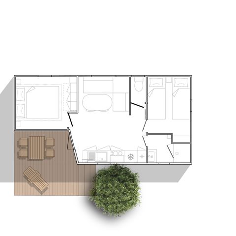 Stacaravan 4 personen - Loggia Confort (nieuw 2022)