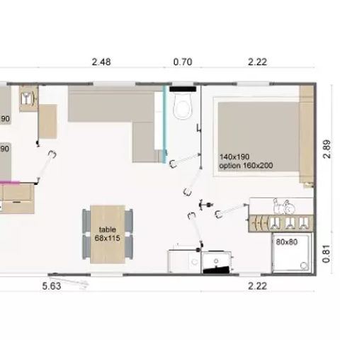 MOBILE HOME 4 people - Lodge Rivage 3 Rooms 4 People Air-conditioned