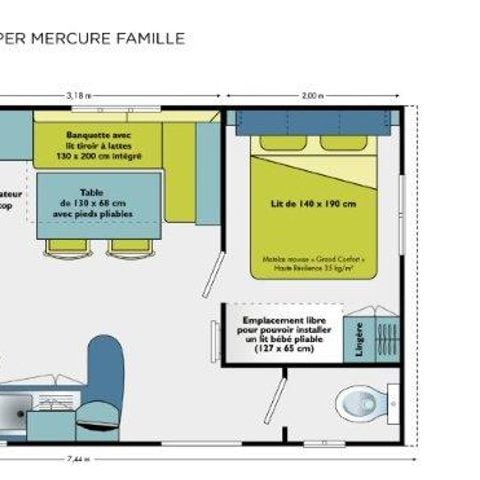 MOBILHOME 6 personnes - SUPER MERCURE