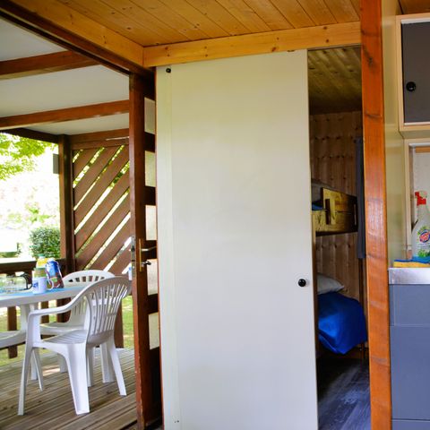 CHALET 4 personnes - Chalet 13m² - 1 chambre - sans sanitaires 1/4 pers.