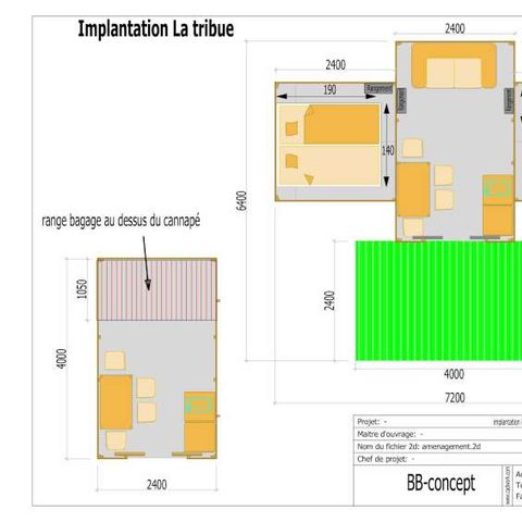 TIENDA DE LONA Y MADERA 4 personas - Tribe Lodge (sin instalaciones sanitarias)