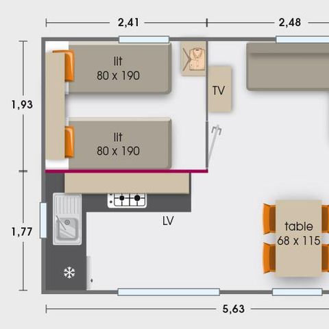 MOBILHOME 4 personas - Alto confort