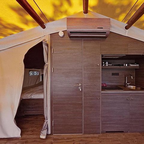 TENTE TOILE ET BOIS 5 personnes - SunLodge Safari