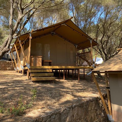 CANVAS AND WOOD TENT 5 people - Lodge tent without bathroom