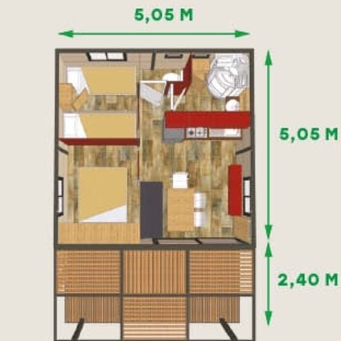 BUNGALOW 5 people - Family Cottage 2 to 5