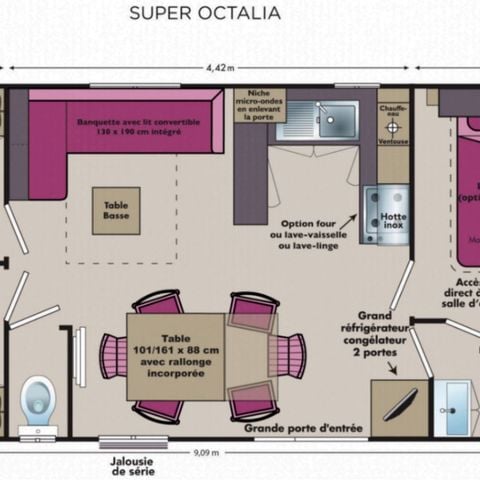 MOBILHOME 6 personnes - Mobil-home pour 6 personnes (3 chambres)