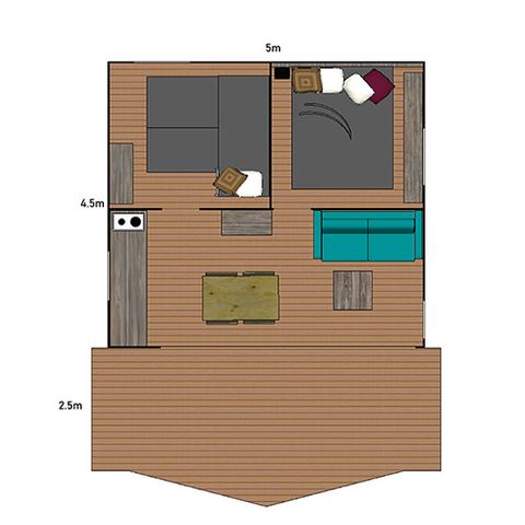 TENT 5 people - Tent Lodge Riada 5p 2Ch - without sanitary facilities