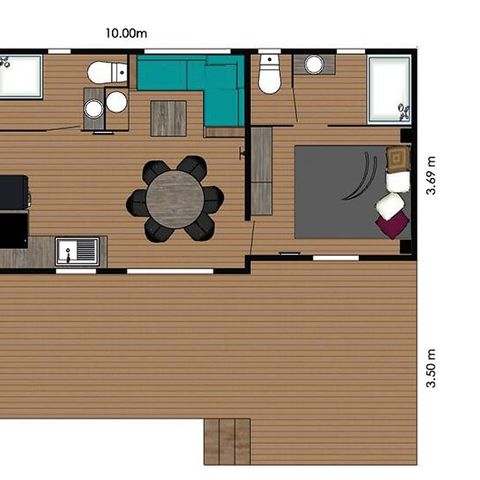 CHALET 6 Personen - Eco-Lodge Manyara 40 m²