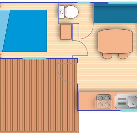 Stacaravan 4 personen - 29m² Alg