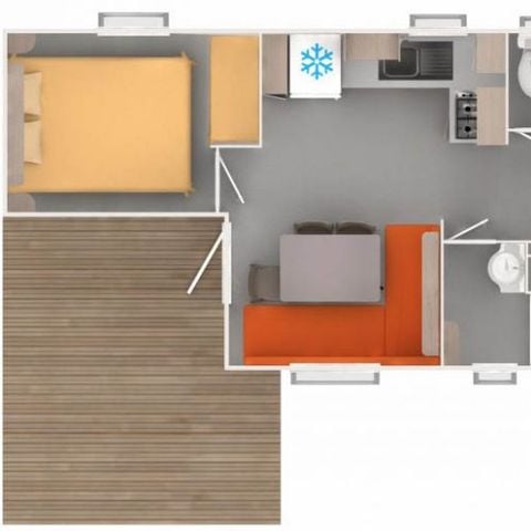 MOBILHOME 6 personnes - Rondinara 35m² Terrasse Intégrée