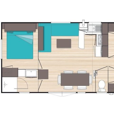 MOBILHOME 6 personas - Loisir+ 6 plazas 3 habitaciones 33m² (33m²)