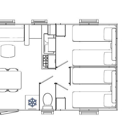 MOBILHOME 6 personas - Home Flor Premium - 3 habitaciones