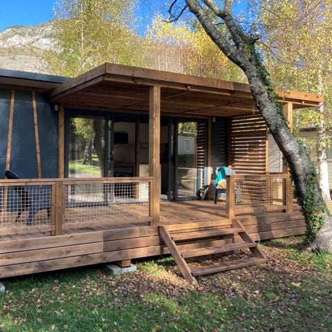 CHALET 6 personnes - Portland Premium 35m² - 3 chambres + TV + LV + Terrasse semi couverte