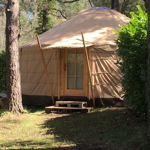 UNIEKE ACCOMMODATIE 4 personen - Scandinavische yurt - zonder sanitair - terras