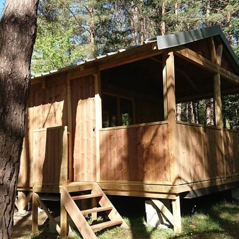 Chalet 2 personen - Houten hut zonder sanitair 16m2