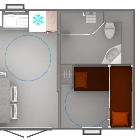 MOBILHOME 4 personnes - MH2 OPTIMEO PMR 35 m²