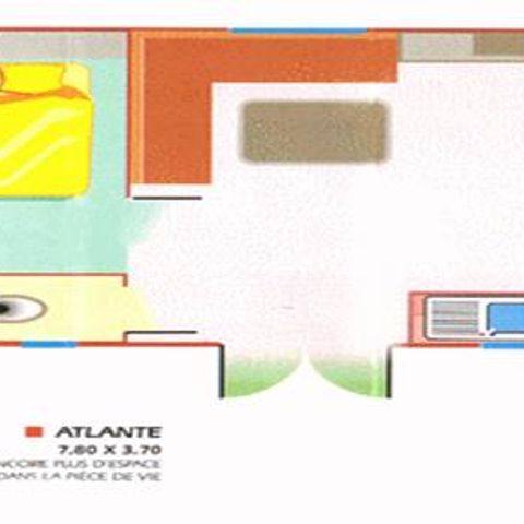 MOBILHOME 4 personas - AULUS : 1 cuarto de ducha sin terraza cubierta