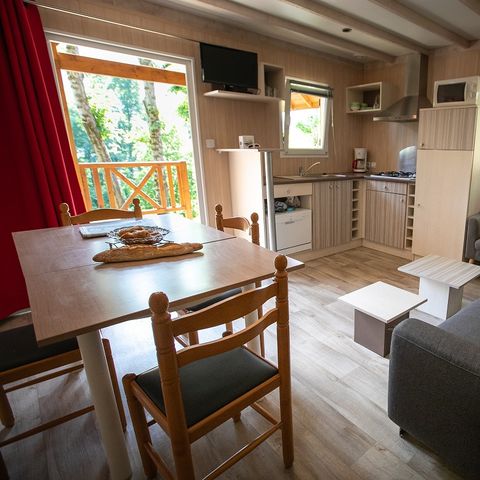 CHALET 6 personnes - Chalet bois 3 chambres TV LV Terrasse couverte