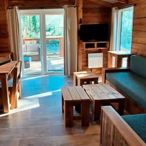 TENTE TOILE ET BOIS 5 personnes - Lodge Confort 3 Pièces 5 Personnes + TV