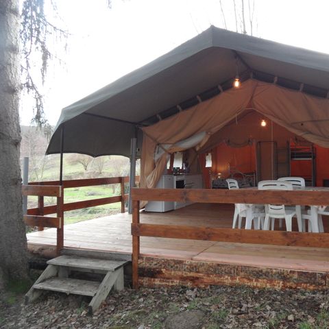 TENTE TOILE ET BOIS 5 personnes - Safari