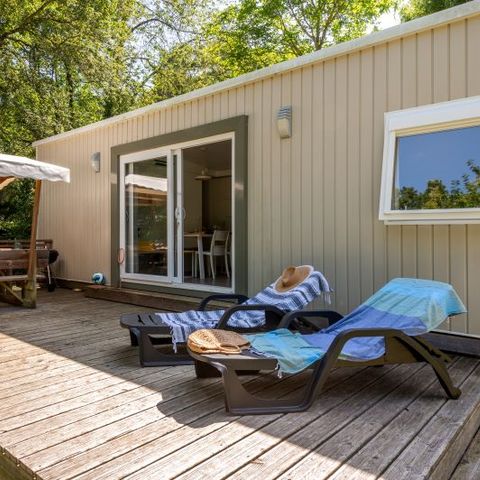 Stacaravan 6 personen - Luxe stacaravan met 3 slaapkamers - terras