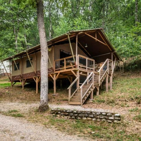 SAFARIZELT 6 Personen - Zelt Wood Lodge XL 4 Zimmer 6 Personen