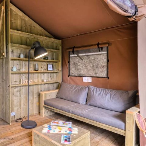 Safaritent 6 personen - Wood Lodge XL Tent 4 Kamers 6 Personen