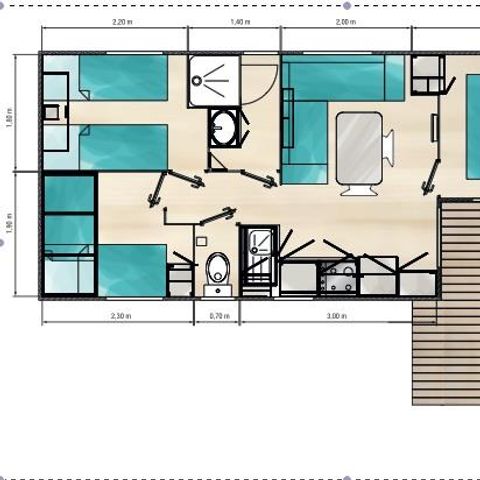 MOBILHOME 6 personas - JONQUILLE