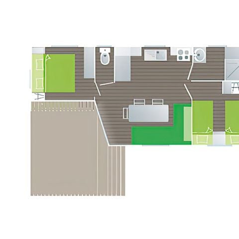 MOBILHOME 4 personas - Mobil-home de 2 dormitorios Argent (Trigano)