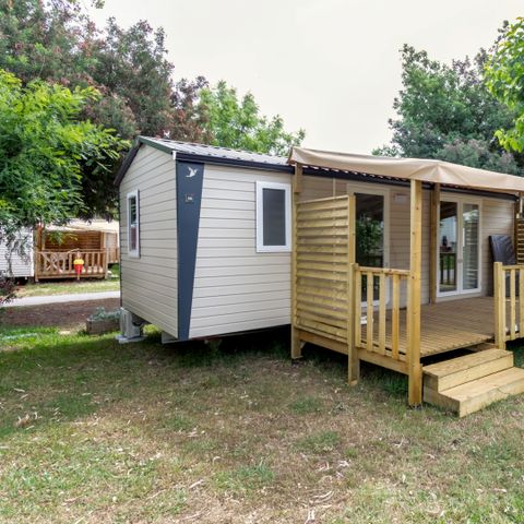 MOBILHEIM 6 Personen - Mobilheim Les Calanques mit überdachter Terrasse