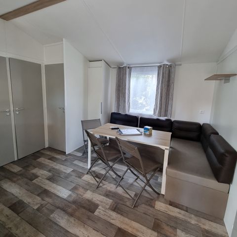 Mobilheim 6 Personen - Mobilheim CONFORT 3 SCHLAFZIMMER 8.60m x 4m (34m²) + halbüberdachte Terrasse + Klimaanlage + Fernseher