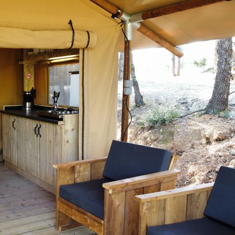 TENTE TOILE ET BOIS 5 personnes - Eco-Lodge SAVANE