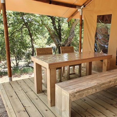 TENTE TOILE ET BOIS 5 personnes - Eco-Lodge SAVANE