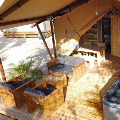 TENTE TOILE ET BOIS 4 personnes - Eco-Lodge WOODY 2 chambres