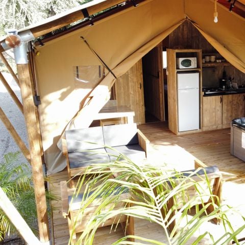 Safaritent 4 personen - WOODY Eco-Lodge 2 slaapkamers