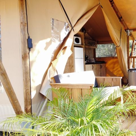 TENDA IN TELA E LEGNO 4 persone - WOODY Eco-Lodge 2 camere da letto