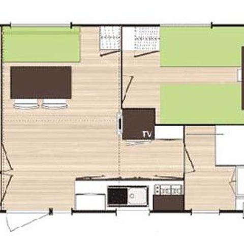 MOBILHOME 4 personas - Mobil-home Standard 22m² - 2 dormitorios + TV