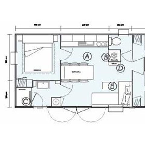 CASA MOBILE 6 persone - Casa mobile premium 33m² - 3 camere da letto - TV