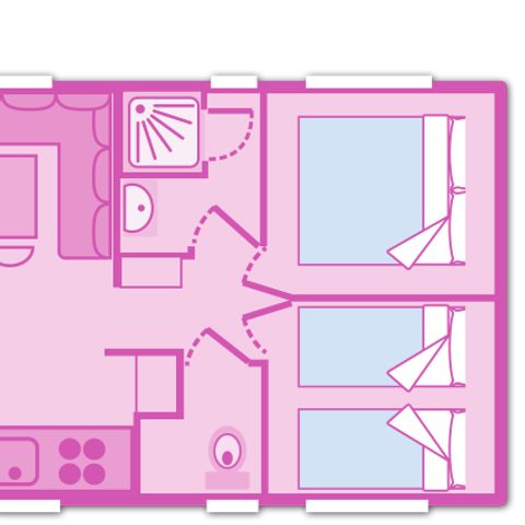 MOBILE HOME 6 people - Hit Home Integrated Terrace 4/6 ppl