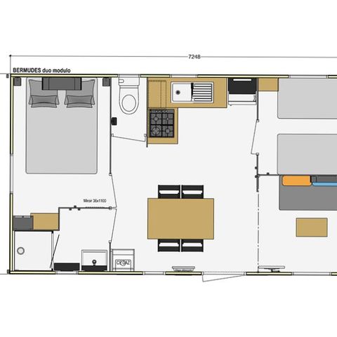 MOBILE HOME 5 people - Mobile home Premium 30m² - 2 bedrooms + dishwasher + terrace