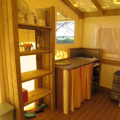 TENTE TOILE ET BOIS 4 personnes - Ecolodge (sans sanitaires)