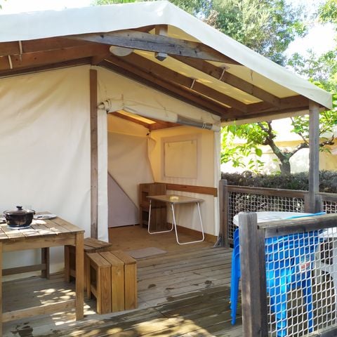 TENTE TOILE ET BOIS 4 personnes - Ecolodge (sans sanitaires)