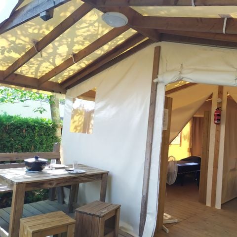 TENTE TOILE ET BOIS 4 personnes - Ecolodge (sans sanitaires)