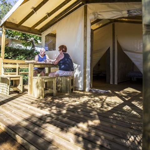 TENTE TOILE ET BOIS 4 personnes - Ecolodge (sans sanitaires)