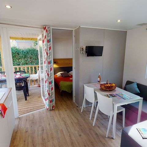 MOBILHOME 4 personnes - Mobil home Sainte-Croix - 28m² - 2 chambres + TV + A/C