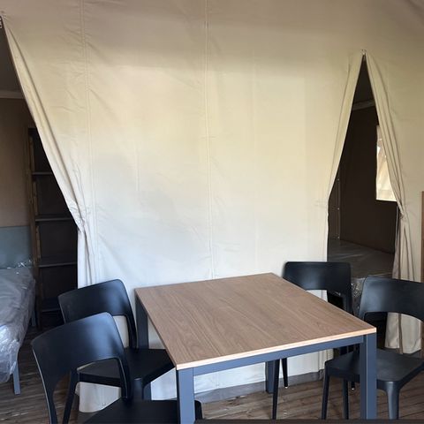 TENDA IN TELA E LEGNO 4 persone - Lodge safari Aiguines - 26m² - Glamping