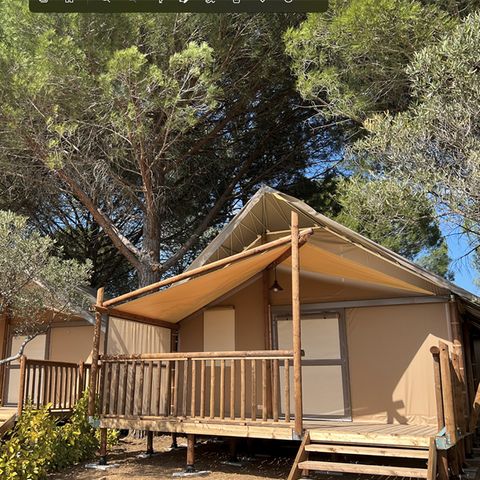 CANVAS AND WOOD TENT 4 people - Lodge safari Aiguines - 26m² - Glamping