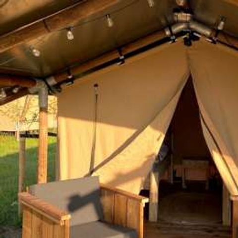 TENTE TOILE ET BOIS 2 personnes - Lodge Mini sur pilotis