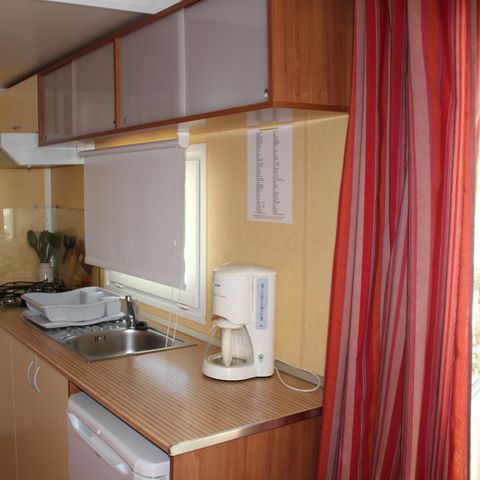 CASA MOBILE 4 persone - Comfort con aria condizionata - 2 camere da letto - 3 x 8m / Palma e ulivo