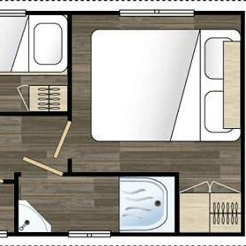 SISTEMAZION ATIPICHE 4 persone - Climatizzato - 2 camere da letto - 8,10 x 3,22 m / Cicala, Grillo, Chardonnet, Chickadee